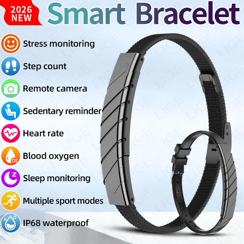 Fall Detection Watch - LIGE NO Screen Smart Bracelet Heart